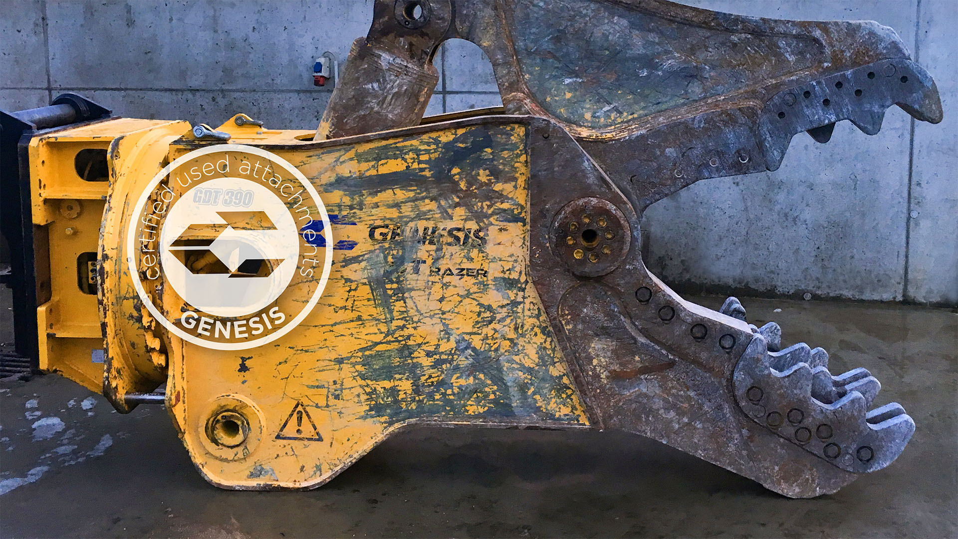 Gebrauchte Genesis GDT 390 Betonschere Gebrauchte Genesis GDT 390 Betonschere mit sichtbaren Gebrauchsspuren