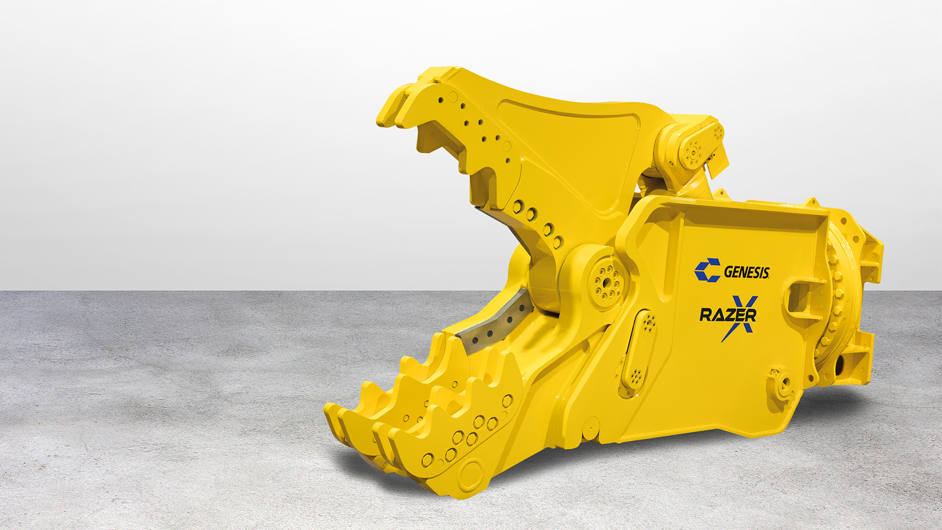 Genesis GRX multi-jaw demolition shear with open interchangeable jaw